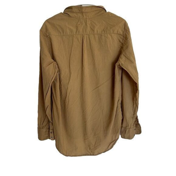 Xirena Brown Taupe  100% Cotton Button Down Shirt Long Sleeve Size S - Picture 2 of 6